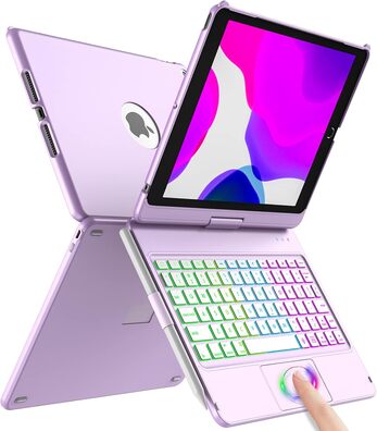 CASE KLAWIATURA BLUETOOTH IPAD 10 GEN PODŚWIETLANIE OBRÓT RÓŻ UKŁAD WŁOSKI