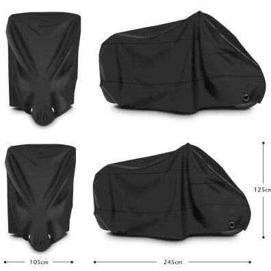 POKROWIEC PLANDEKA NA MOTOCYKL BRENCCO XXL 245 x 105 x 125 CM