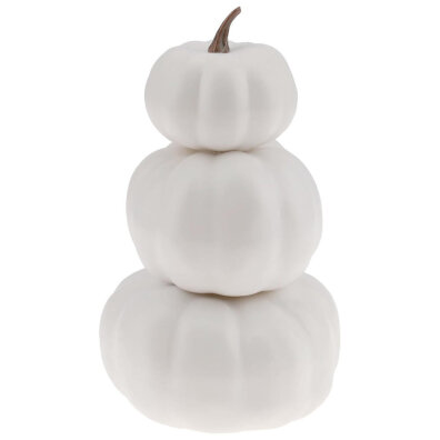 OZDOBA NA HALLOWEEN W FORMIE WIEŻY Z DYŃ WYKONANCYH Z PANKI 20x12 CM BIAŁA