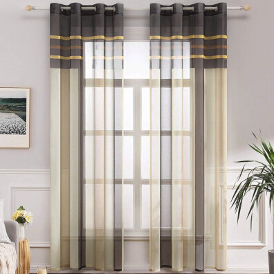 ZASŁONY PÓŁPRZEZROCZYSTE DO SYPIALNI MIULEE 140 x 145 CM 2 SZTUKI 