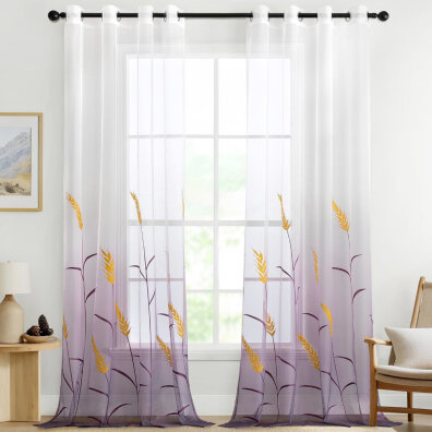 ZASŁONY PÓŁPRZEZROCZYSTE DO SYPIALNI MIULEE 140 x 245 CM 2 SZTUKI 