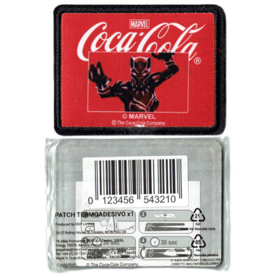NASZYWKA TERMOAKTYWANA NAPRASOWANKA COCA-COLA MARVEL CZARNA PANTERA