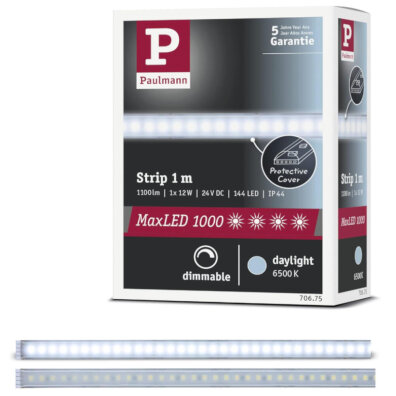 PRZEDŁUŻENIE TAŚMY LED POWLEKANE 1M PAULMANN 1100LM 6500K 12W 