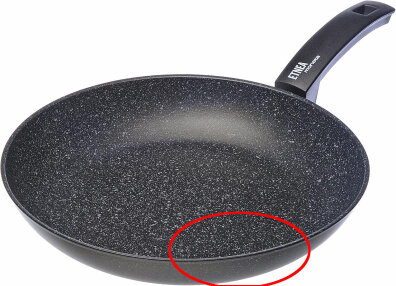 !WGNIECENIE! PATELNIA NIE PRZYWIERAJĄCA MONETA ETNEA 26CM ALUMINIUM CZARNA