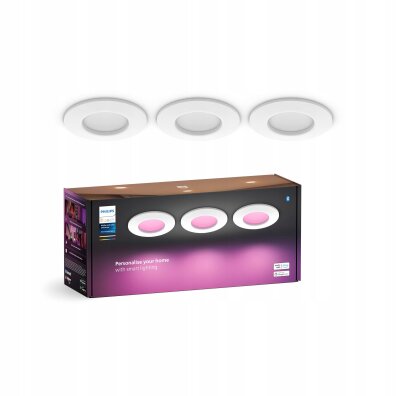 PHILIPS HUE White and color wąska oprawa podtynkowa 90 mm SMART 