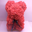 RÓŻANY MIŚ ROSE BEAR ZE SZTUCZNYCH RÓŻ 24CM NWSX CZERWONY !OPIS! (2)