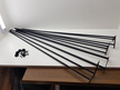 NOGI DO STOŁU METALOWE CZARNE JEDNA PARA NÓG DO STOLIKA I ŁAWKI 71CM (2)
