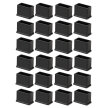 ZESTAW 24 SZTUK PROSTOKĄTNYCH CZARNYCH NAKŁADEK NA NOGI KRZESŁA 15 x 30 MM (1)
