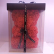 RÓŻANY MIŚ ROSE BEAR ZE SZTUCZNYCH RÓŻ 24CM NWSX CZERWONY !OPIS! (4)