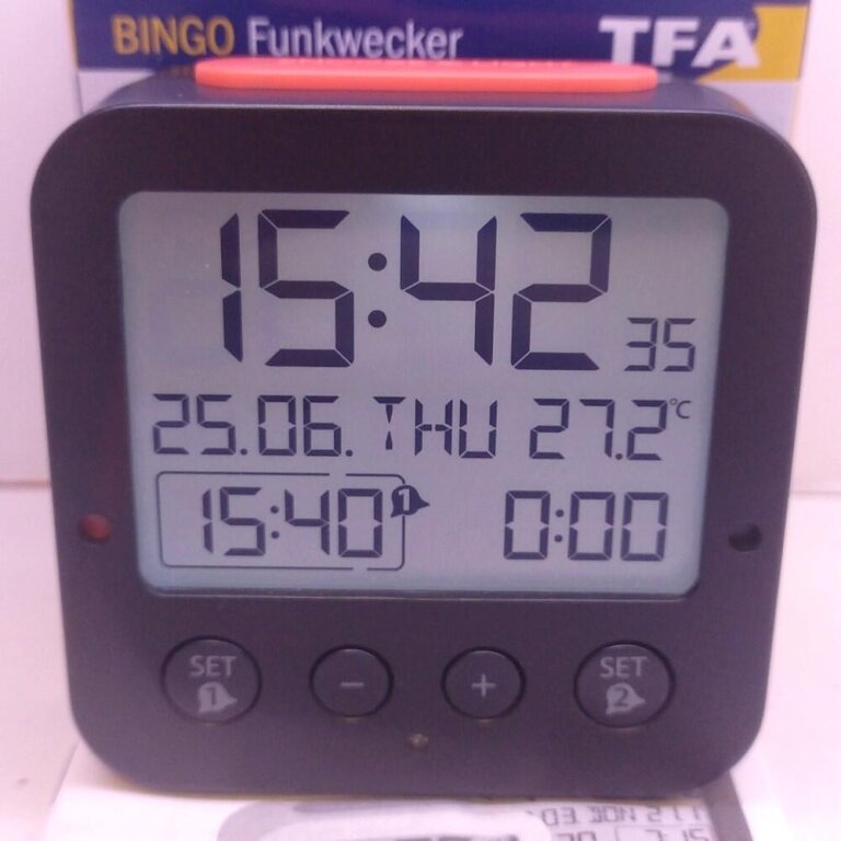 BUDZIK RADIOBUDZIK TFA DOSTMANN BINGO 60.2528.01 CZARNY  (3)