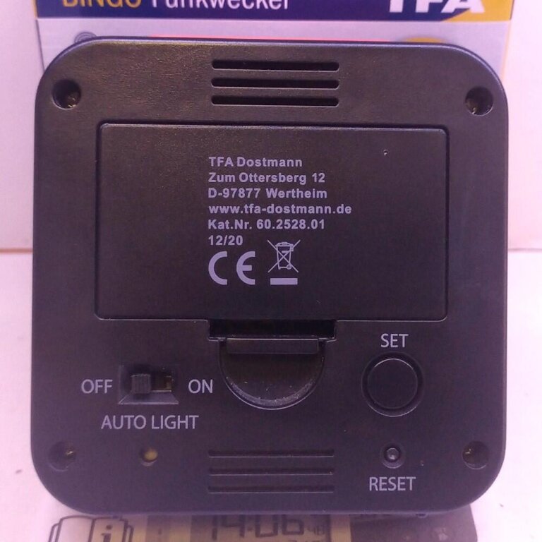BUDZIK RADIOBUDZIK TFA DOSTMANN BINGO 60.2528.01 CZARNY  (4)
