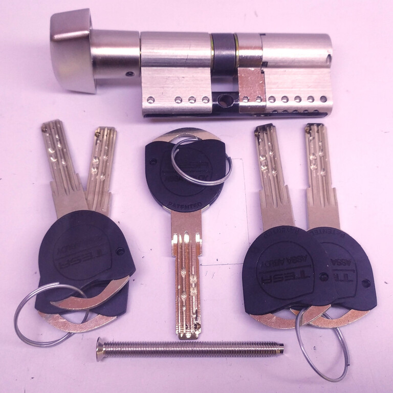 WKŁADKA DO ZAMKA Z 10-PINOWYM CYLINDREM TESA TK1B3040N + 5 KLUCZY !OPIS! (2)