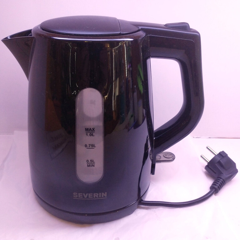 CZAJNIK BEZPRZEWODOWY ELEKTRYCZNY DO WODY SEVERIN 1,0L CZARNY 2200W !OPIS! (2)