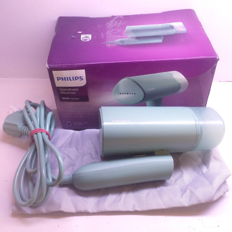 PAROWNICA SKŁADANY STEAMER RĘCZNY DO UBRAŃ PHILIPS 1000W ZIELONY !OPIS! (5)