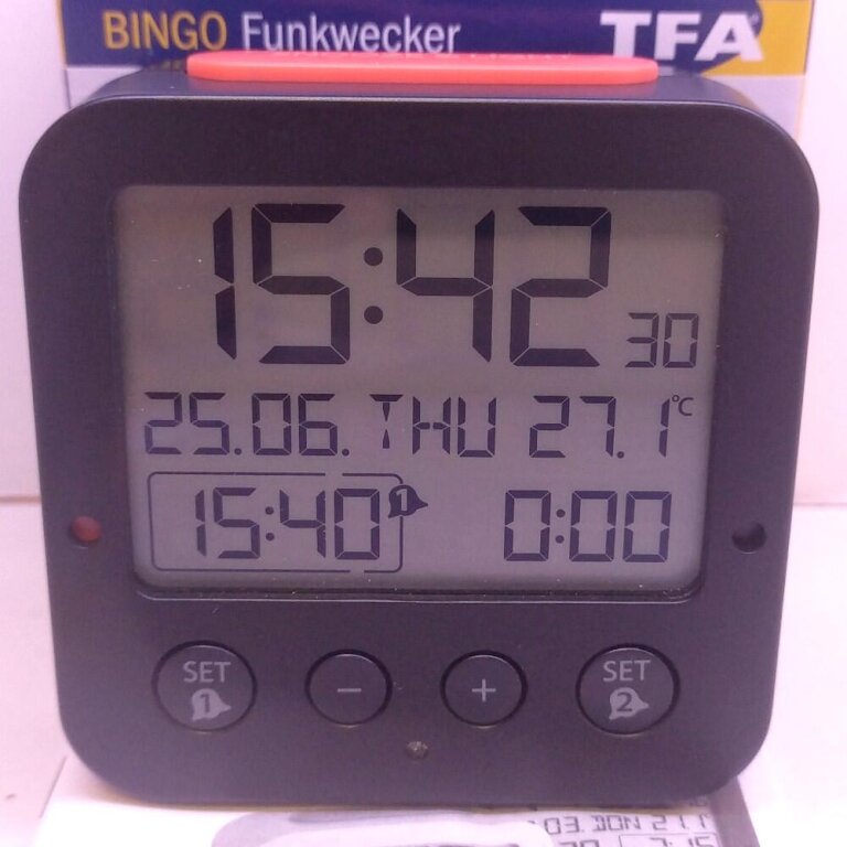 BUDZIK RADIOBUDZIK TFA DOSTMANN BINGO 60.2528.01 CZARNY  (2)